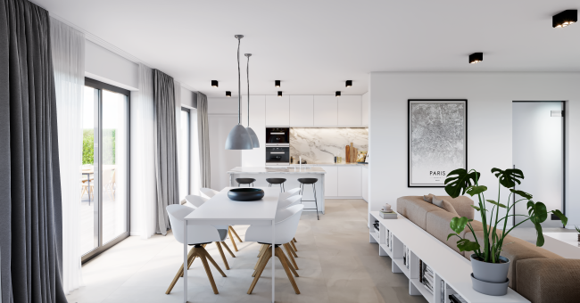 Salle à manger du modèle clé sur porte PH45